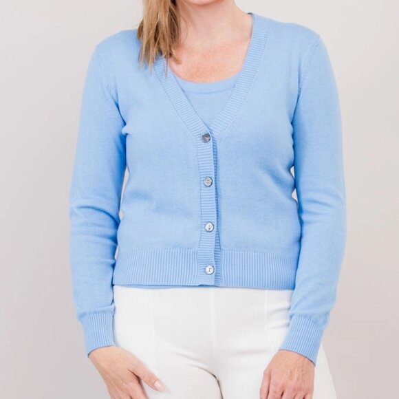 Blue Sky Clothing Co. Sweaters - NWT Classic Blue Long Sleeve Buttoned Cardigan